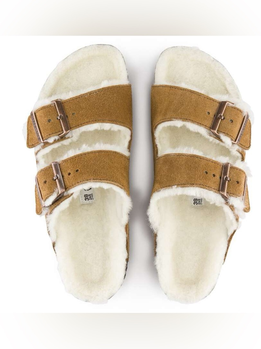 Birkenstock Women's Arizona Strappy Shearling Sandals